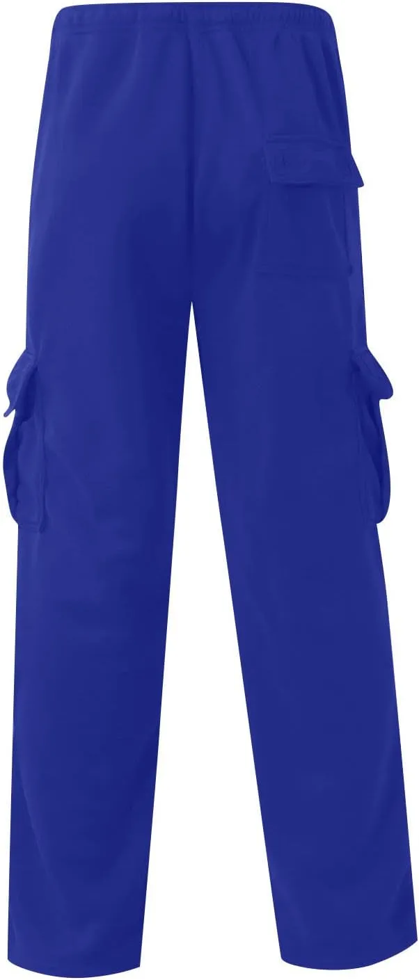 Men's Work Pants Elastic Bottom Sweatpants with Pockets, Relaxed Fit, Moisture Wicking, Breathable Pants, S-5XL