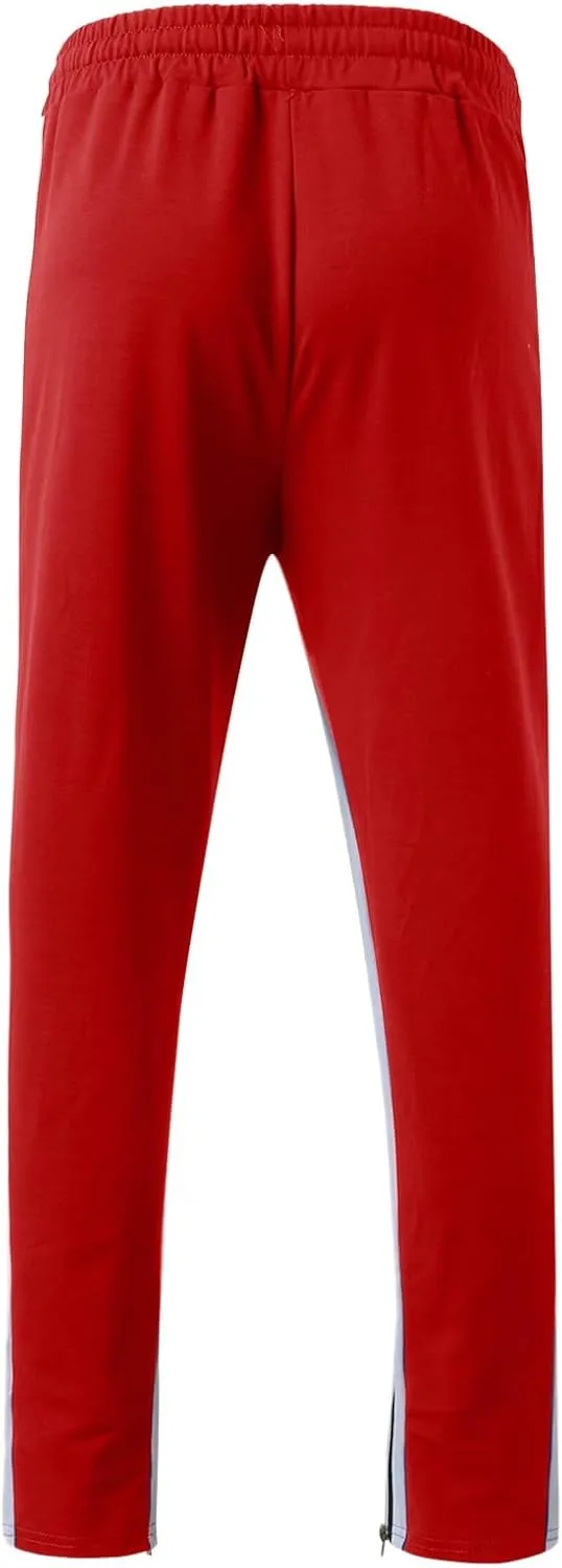 Mens Workout Cargo Sweatpants Baggy Big and Tall Jogger Sweatpants Cargo Joggers for Men Stretch Relaxed Fit Elastic