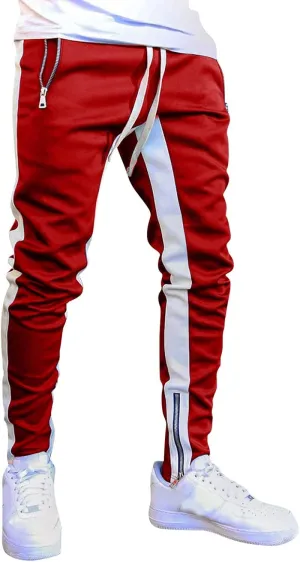 Mens Workout Cargo Sweatpants Baggy Big and Tall Jogger Sweatpants Cargo Joggers for Men Stretch Relaxed Fit Elastic