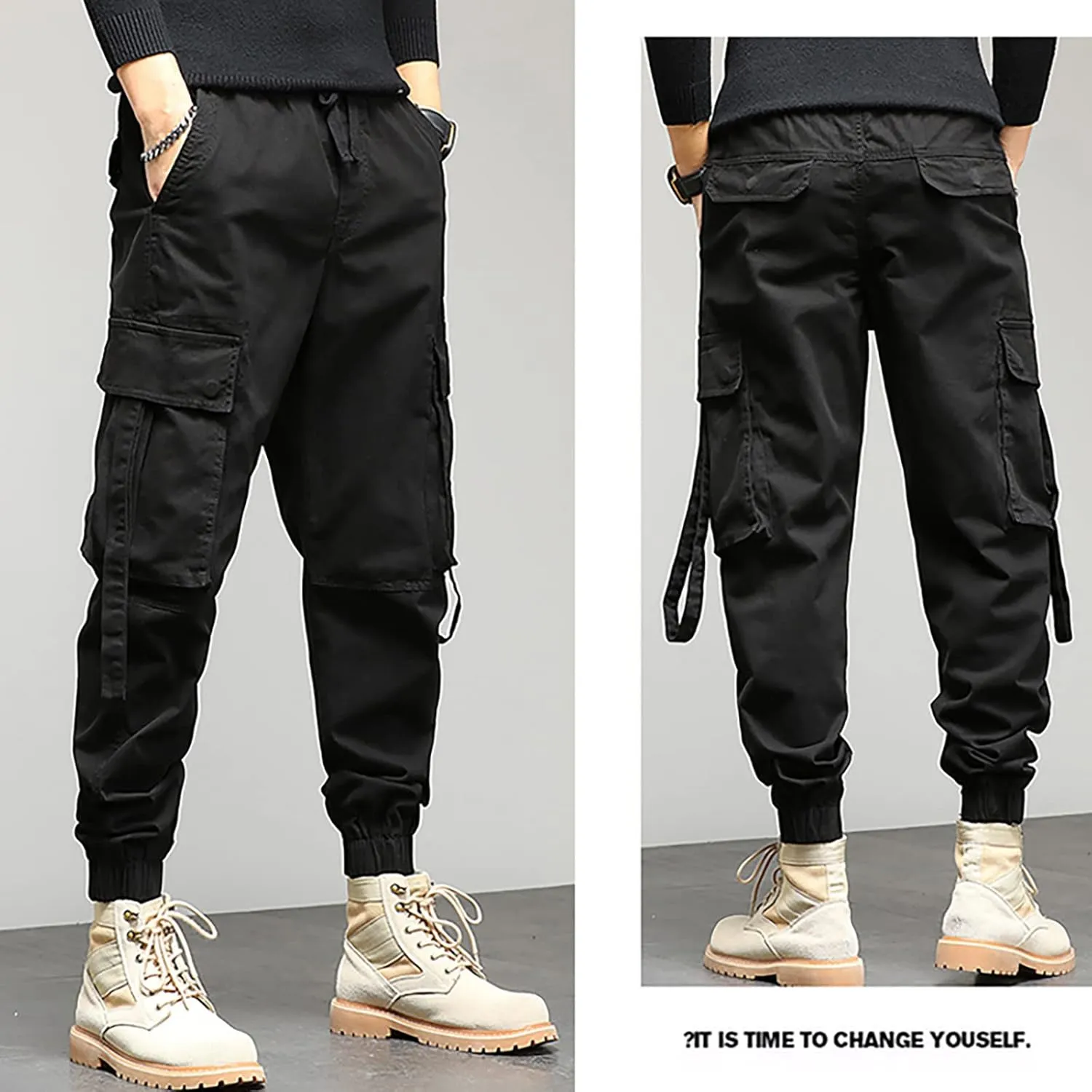 Mens Workout Cargo Sweatpants Sweatpants Long Pants Workout Trousers Men's Fleece Sweatpants Cotton Soft Sherpa Lined