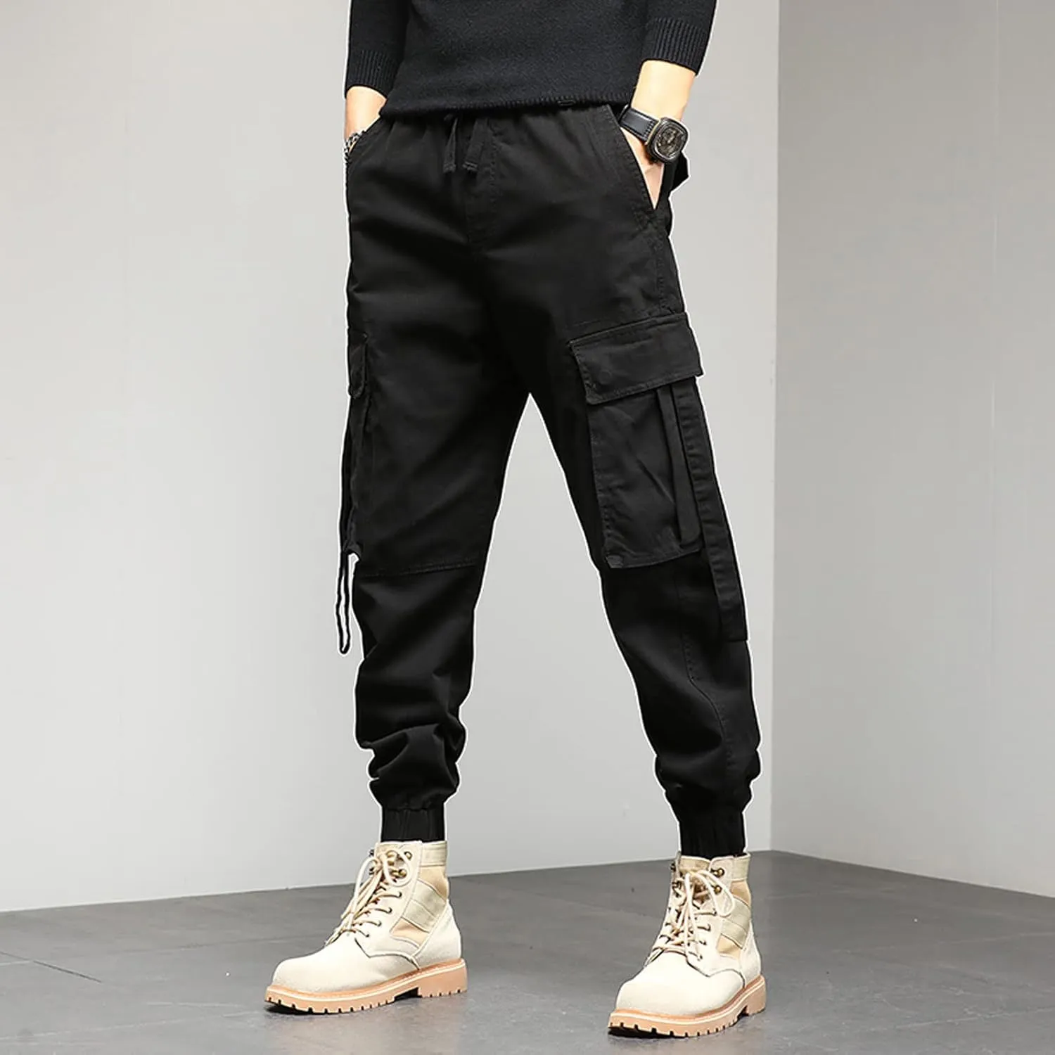Mens Workout Cargo Sweatpants Sweatpants Long Pants Workout Trousers Men's Fleece Sweatpants Cotton Soft Sherpa Lined
