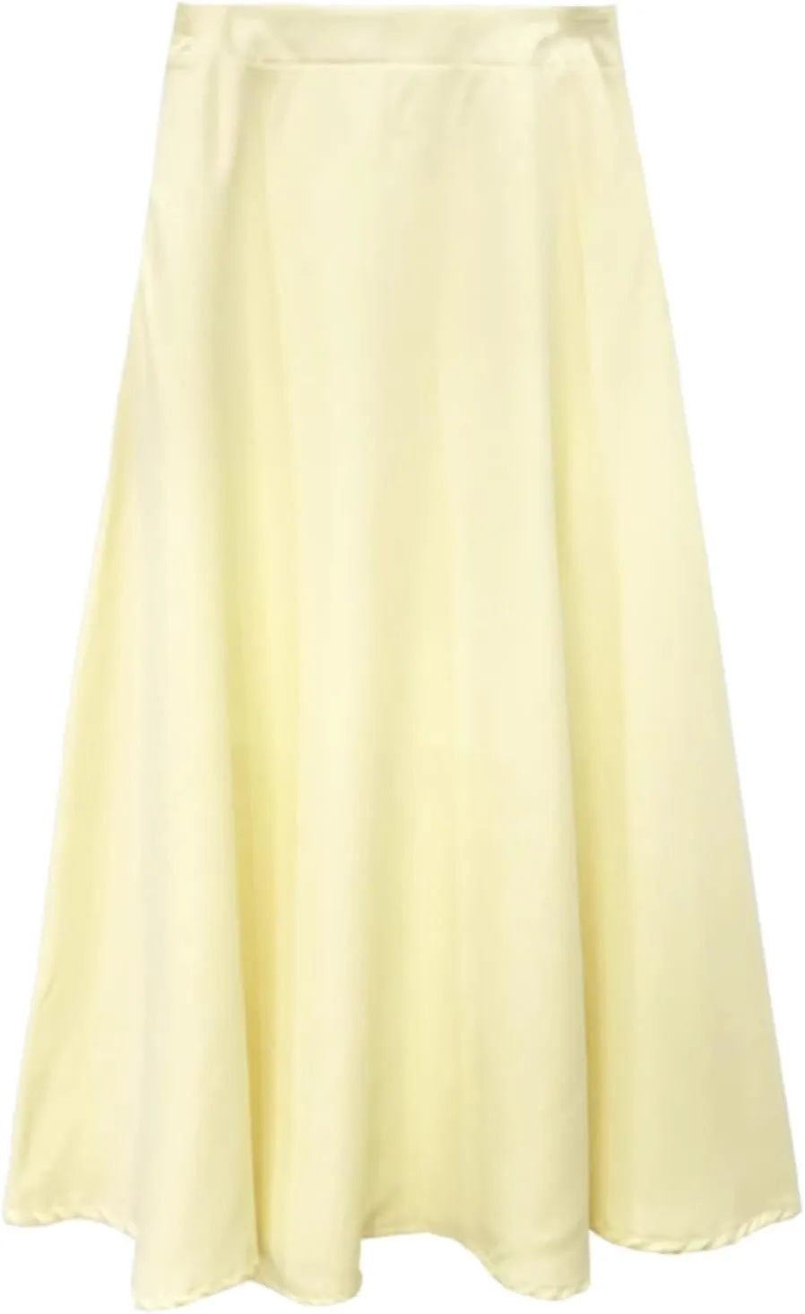 Mid-Length Elastic Waist A-line Flared Skirt for Women in Spring