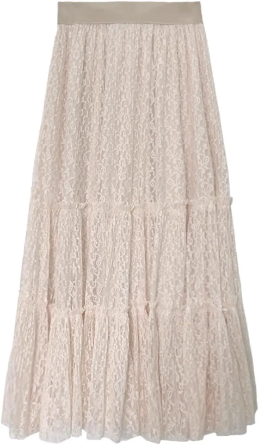 Mid-Length high-Waist A-line Flared Corduroy Skirt for Women,Spring Autumn