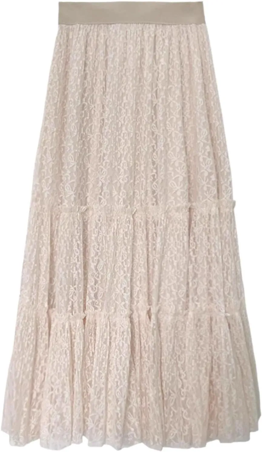 Mid-Length high-Waist A-line Flared Corduroy Skirt for Women,Spring Autumn