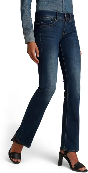 Midge Mid Rise Skinny Fit Bootcut Jeans, Dark Aged, 28W x 32L