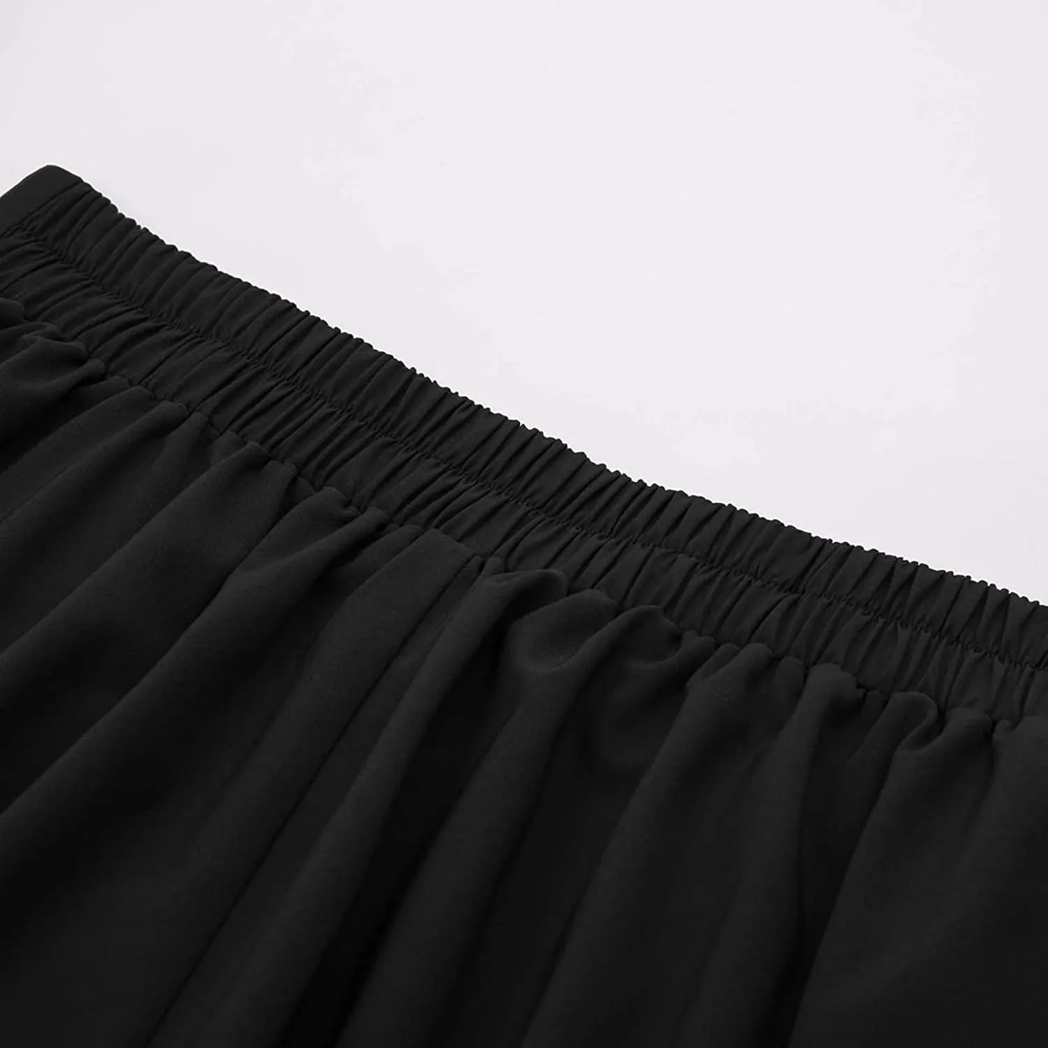 Midi Skirts for Women Elegant Vintage Button Elastic High Waisted Skirts Dressy Casual Pleated A Line Work Skirts