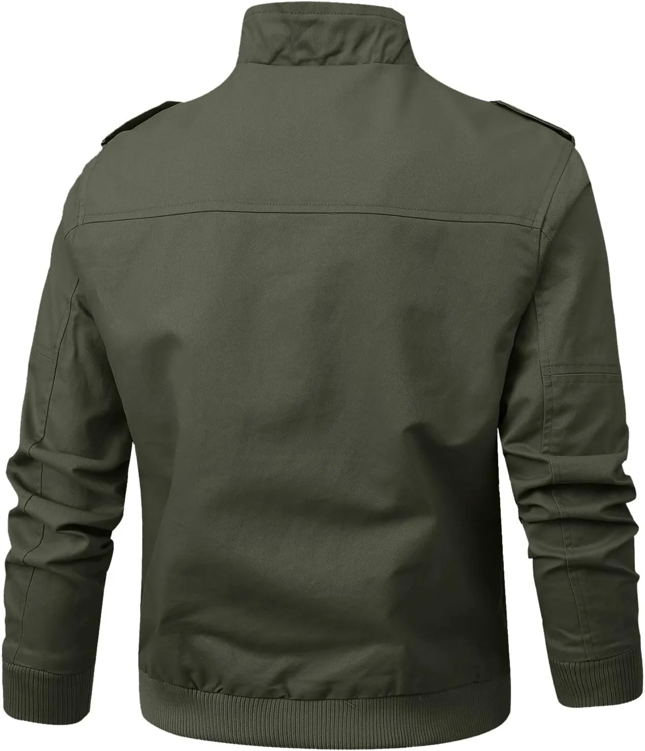 MIDOO Jackets for Men Fashion Casual Casual Solid Color Zipper Pocket Coat Jacket Water Resistant Outdoor Sportswear