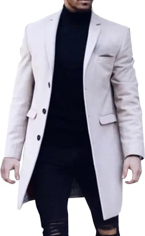 MIDOO Mens Jackets Casual Stylish Fashion Fall Casual Stand Collar Button Long Sleeve Pocket Coat Jacket Sport Outdoor Top