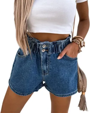 Mmoneyake Women Sexy Short Jeans Skirts Low Waist Denim Shorts with Belt Buckled Belt Drop Waist Straight Denim Skirt