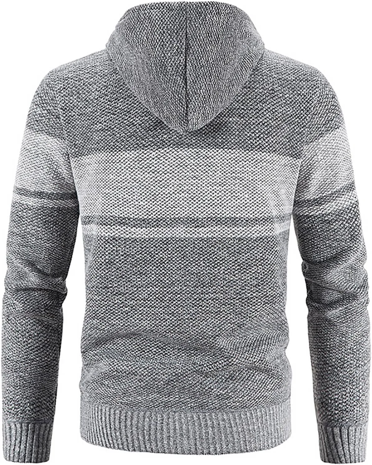 Muscularfit Mens Sweaters Cardigan Long Sleeve Fleece Lined Casual Hooded Coats Lightweight Knitted Sweaters Winter Jackets