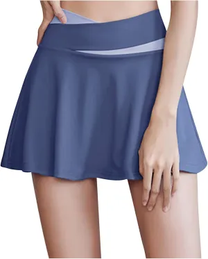 NATHGAM Women's Tennis Skirts High Waisted Tummy Control Pleated Golf Swim Skorts Summer Athletic Running Sports Mini Skorts