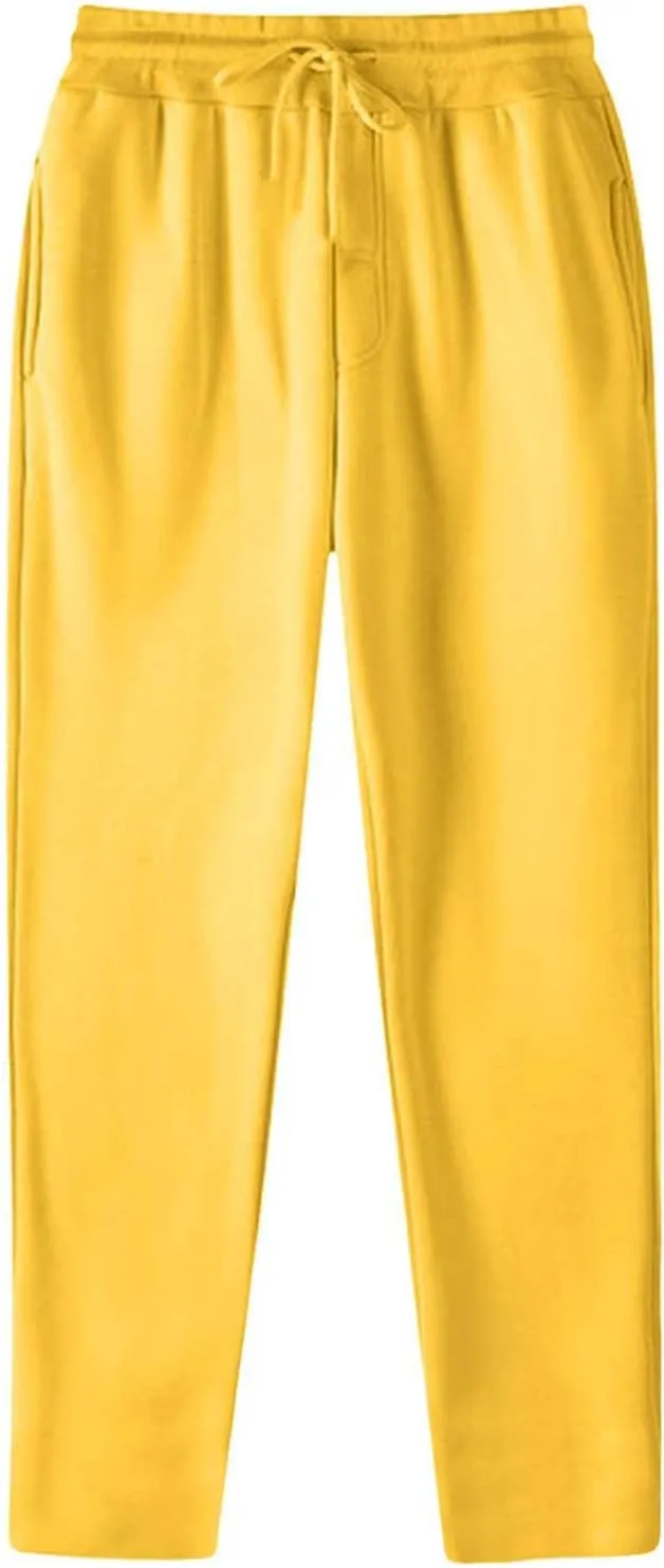 Open Leg Baggy Sweatpants for Women Fleece Lined Tall Comfy Wide Leg Sweat Pants Solid Open Bottom Straight Leg Loose