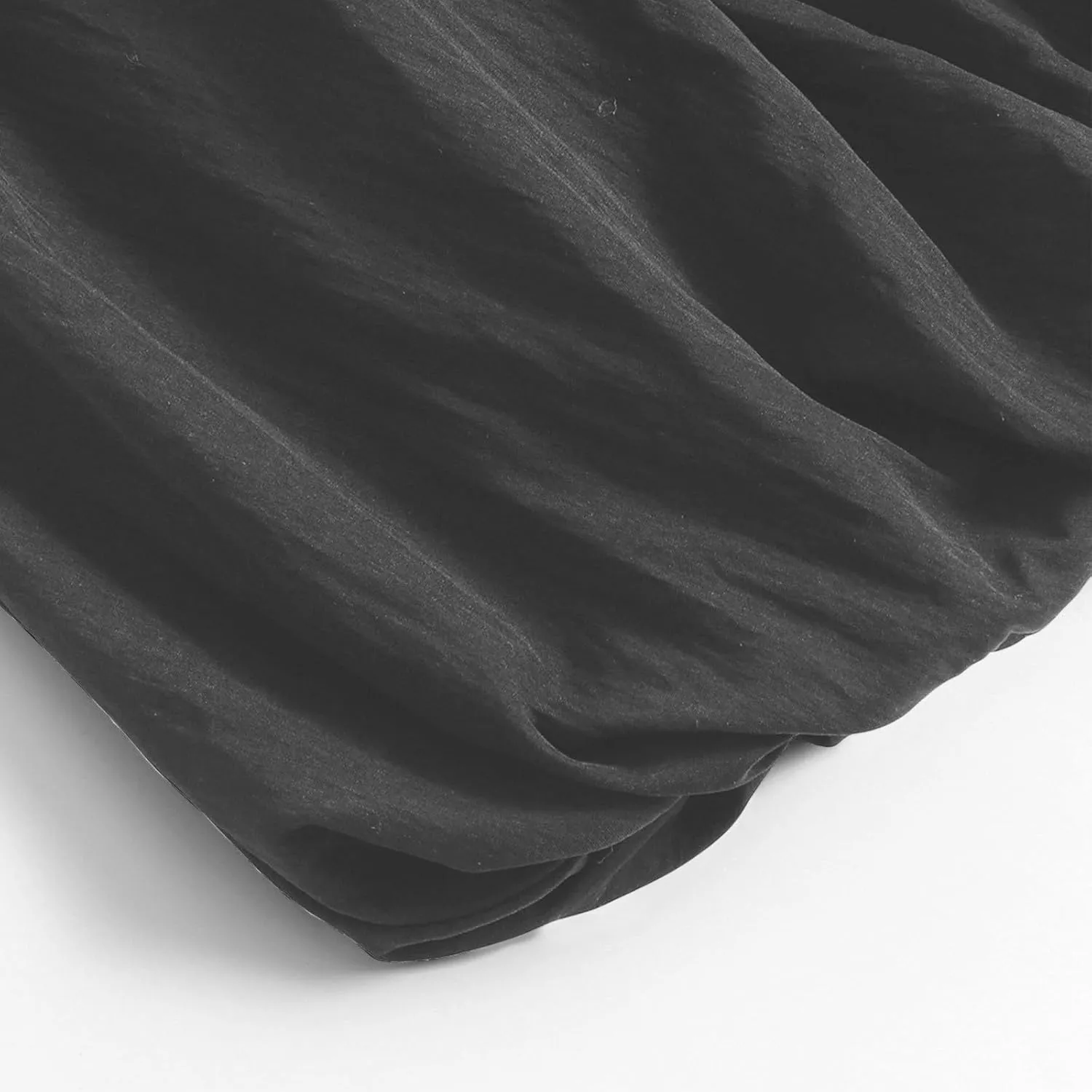 Oplxuo Women Bubble Maxi Skirt Elastic High Waisted Flowy A Line Long Puff Skirts Ruffle Hem Balloon Skirts with Pockets
