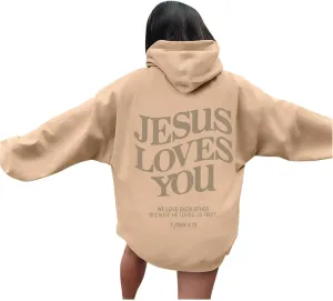 Oversized Hoodie for Women Thankful Grateful Blessed Letter Printede Hooded Hoodies Causal Sweatshirts with Pocket Pullover