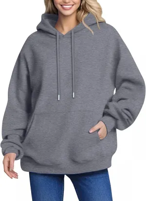 Oversized Hoodies For Women Sweatshirt Trendy Winter Clothes Drawstring Pullover Long Sleeve With Pockets