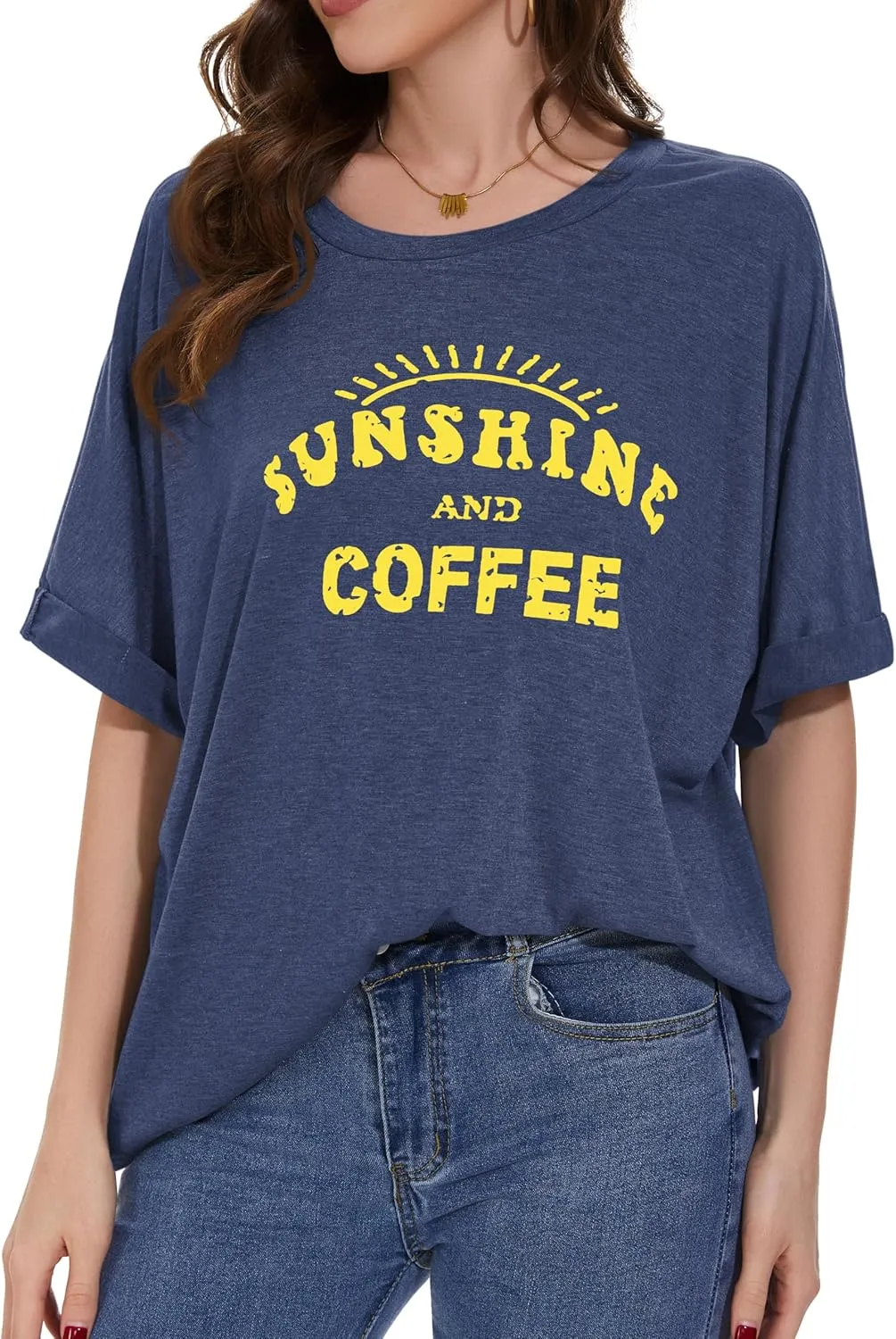 Oversized Tshirts for Women Summer Short Sleeve Casual Basic Tee Tops Loose Fit Shirts