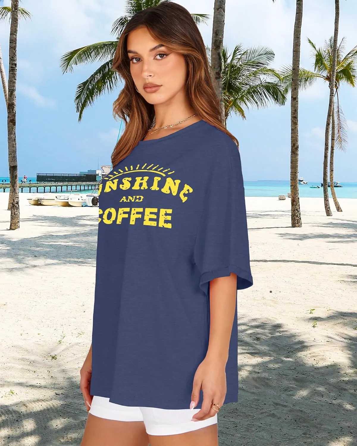 Oversized Tshirts for Women Summer Short Sleeve Casual Basic Tee Tops Loose Fit Shirts