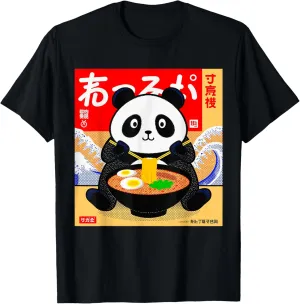 Panda Ramen Japanese Funny Graphic Kawaii Anime T-Shirt