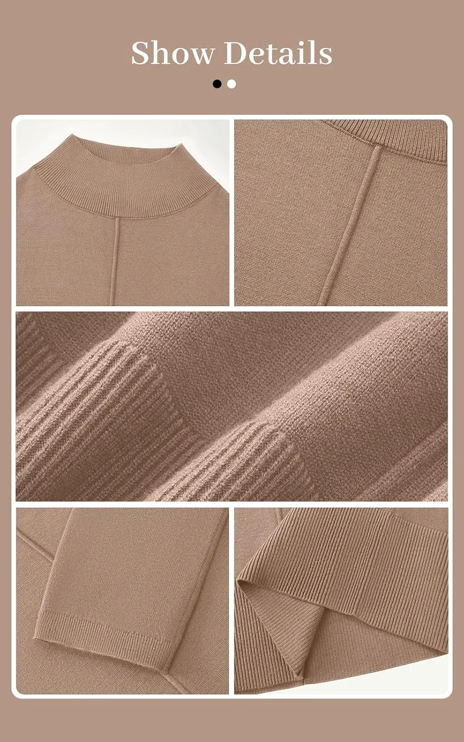 PRETTYGARDEN Womens Sweaters Fall 2025 Long Sleeve Ribbed Knit Pullover Loose Mock Neck Lightweight Casual Sweater Tops