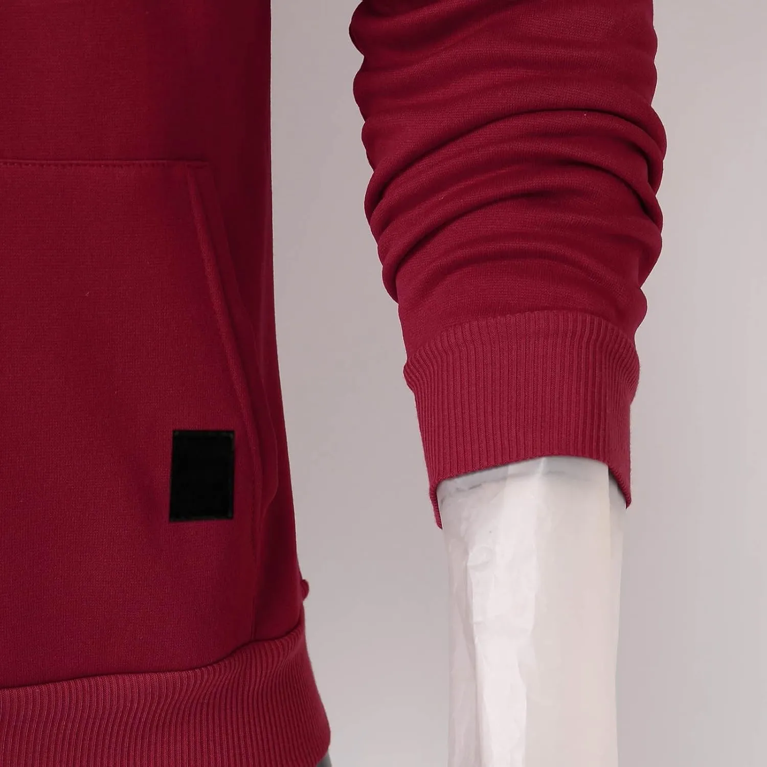 Pullover Hoodies for Men Solid Long Sleeve Drawstring Hooded Sweatshirt Trendy 2025 New Hoodies with Pockets