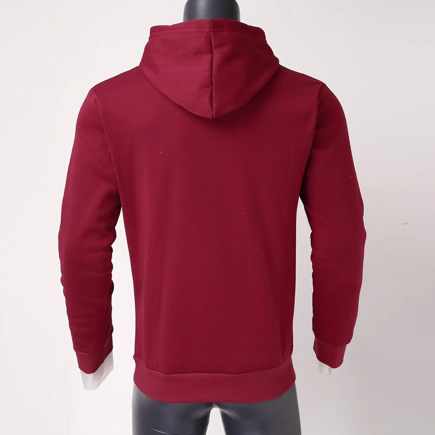 Pullover Hoodies for Men Solid Long Sleeve Drawstring Hooded Sweatshirt Trendy 2025 New Hoodies with Pockets