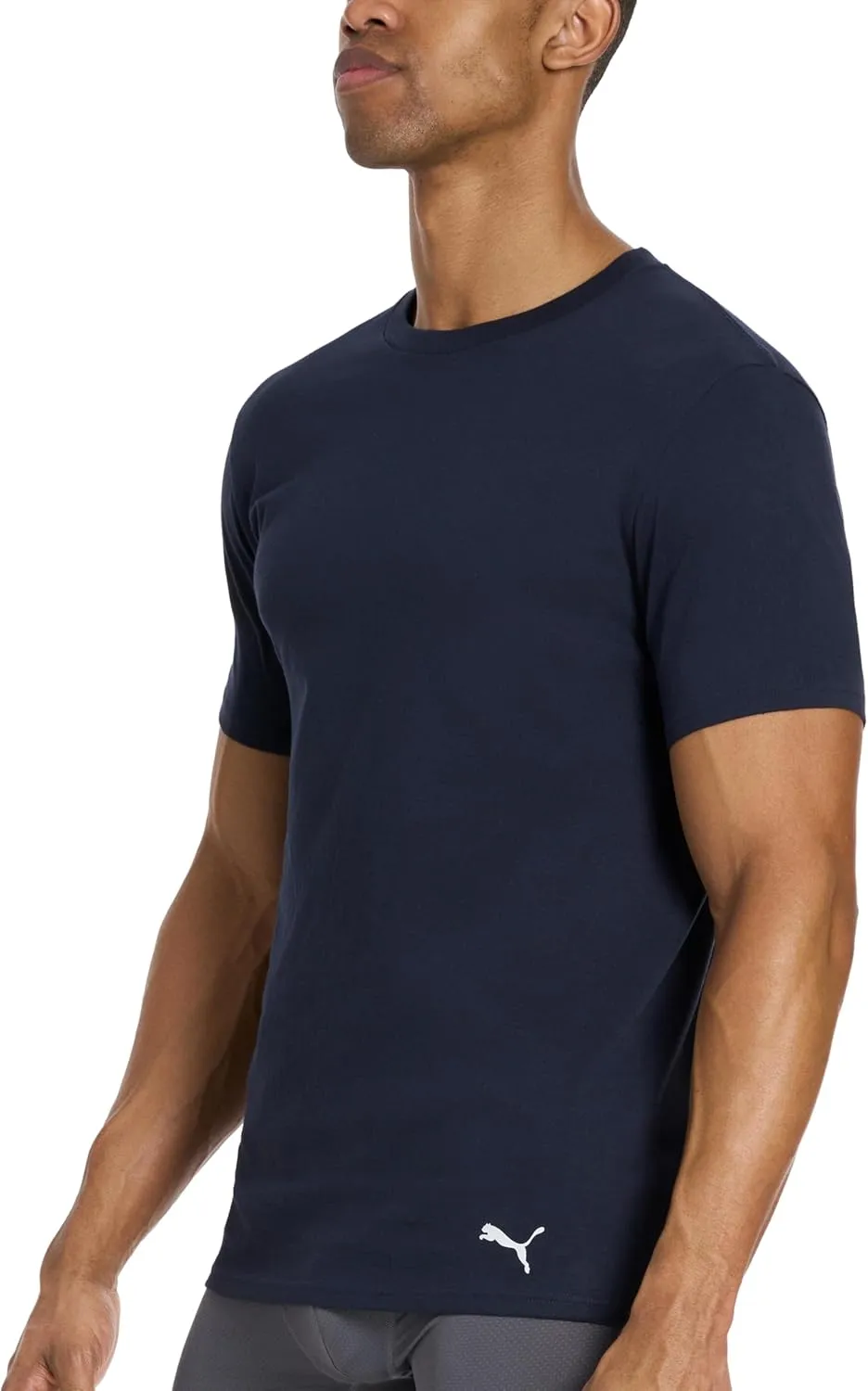 PUMA Men's 4 Pack Cotton Crewneck Short Sleeve T-Shirt