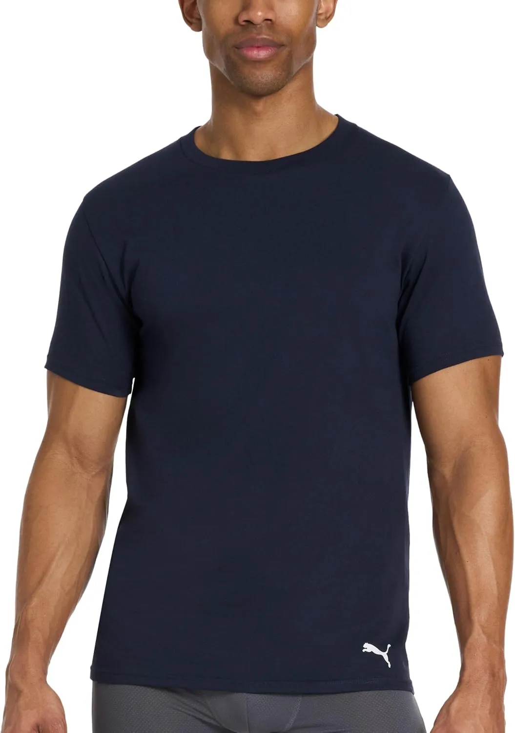 PUMA Men's 4 Pack Cotton Crewneck Short Sleeve T-Shirt
