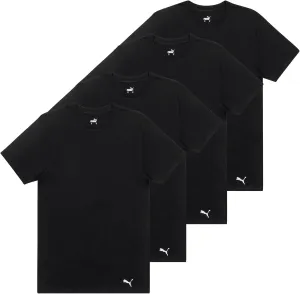 PUMA Men's 4 Pack Cotton Crewneck Short Sleeve T-Shirt