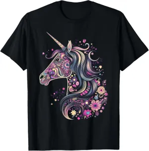 Purple Unicorn Gifts Colorful Graphic Tees for Men Women T-Shirt