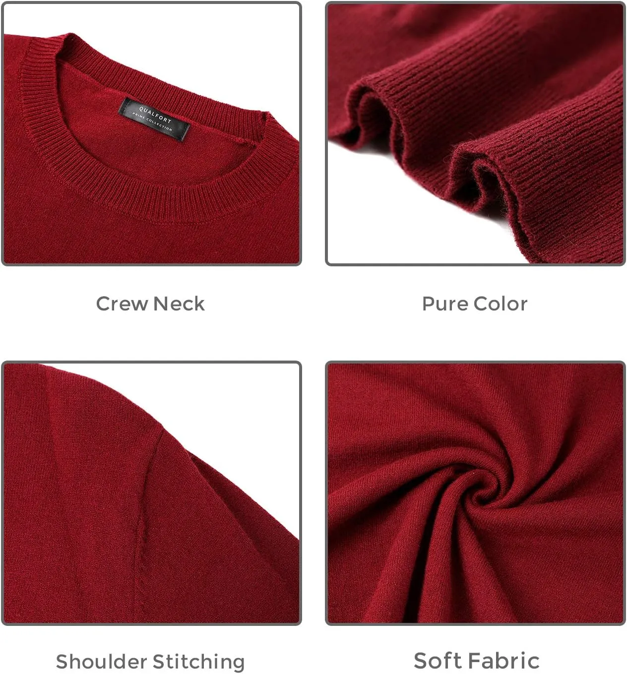 QUALFORT Women's Sweaters Soft Lightweight Knitted Pullover Sweater