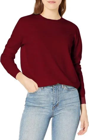 QUALFORT Women's Sweaters Soft Lightweight Knitted Pullover Sweater