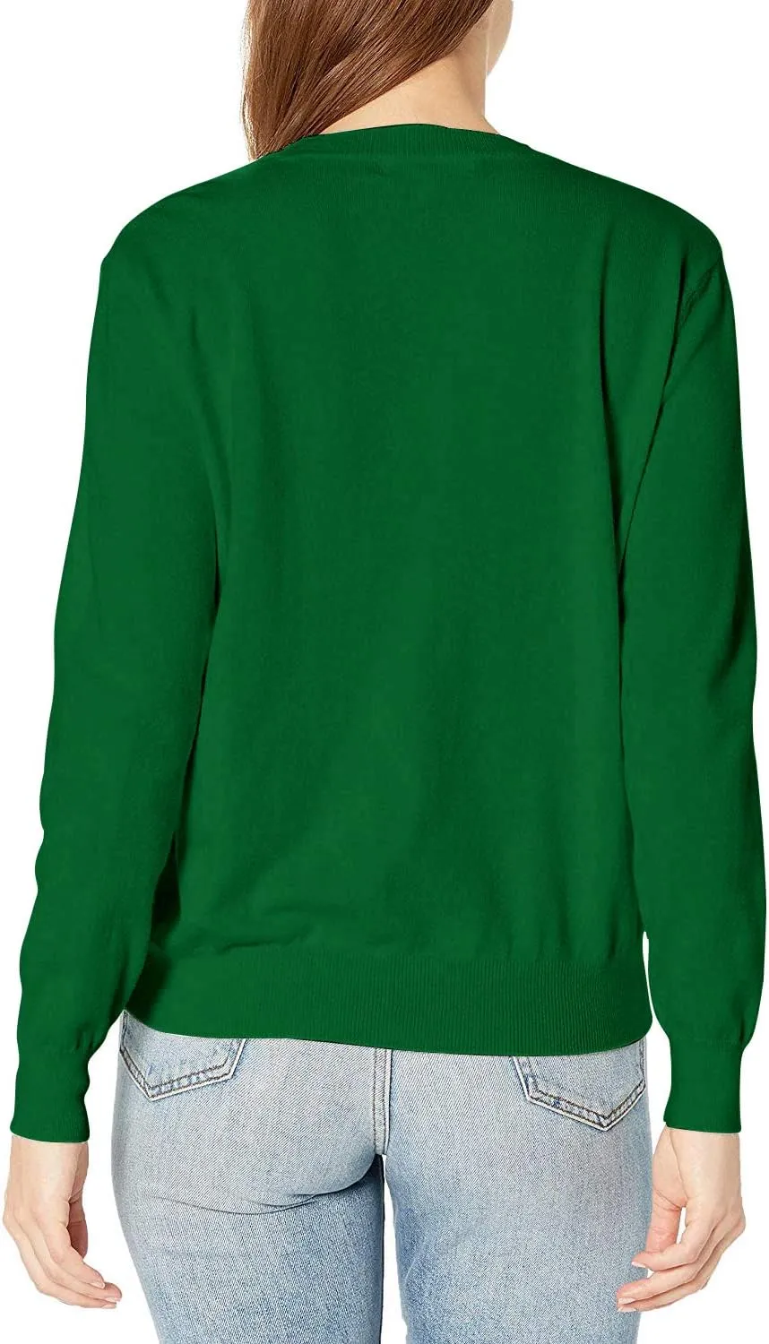 QUALFORT Women's Sweaters Soft Lightweight Knitted Pullover Sweater
