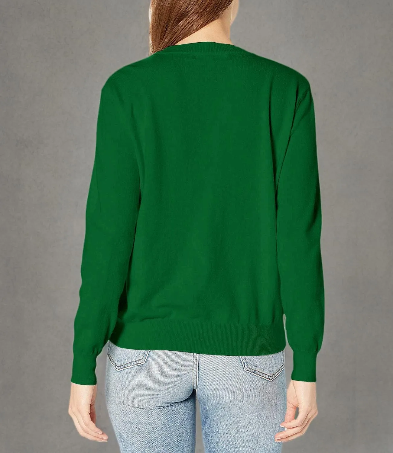 QUALFORT Women's Sweaters Soft Lightweight Knitted Pullover Sweater