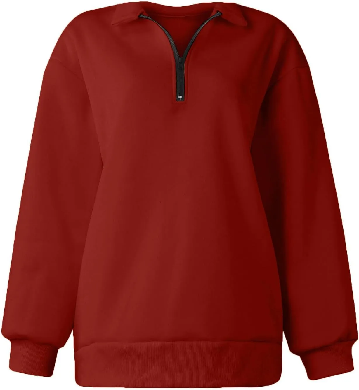 Quarter Zip Pullover Women Fleece Lightweight Oversized Sweatshirt Preppy Cute Sweatshirts Hoodies with Zipper