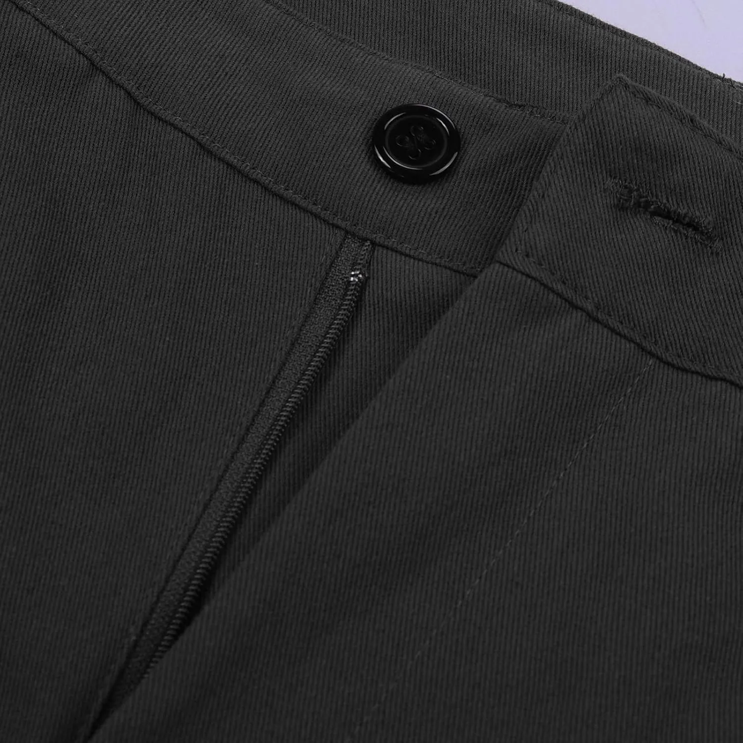QWENTMTNTY Mens Cargo Pants Baggy Stretch Elastic Waist Straight Chino Pants Drawstring Casual Tactical Hiking Work Pants