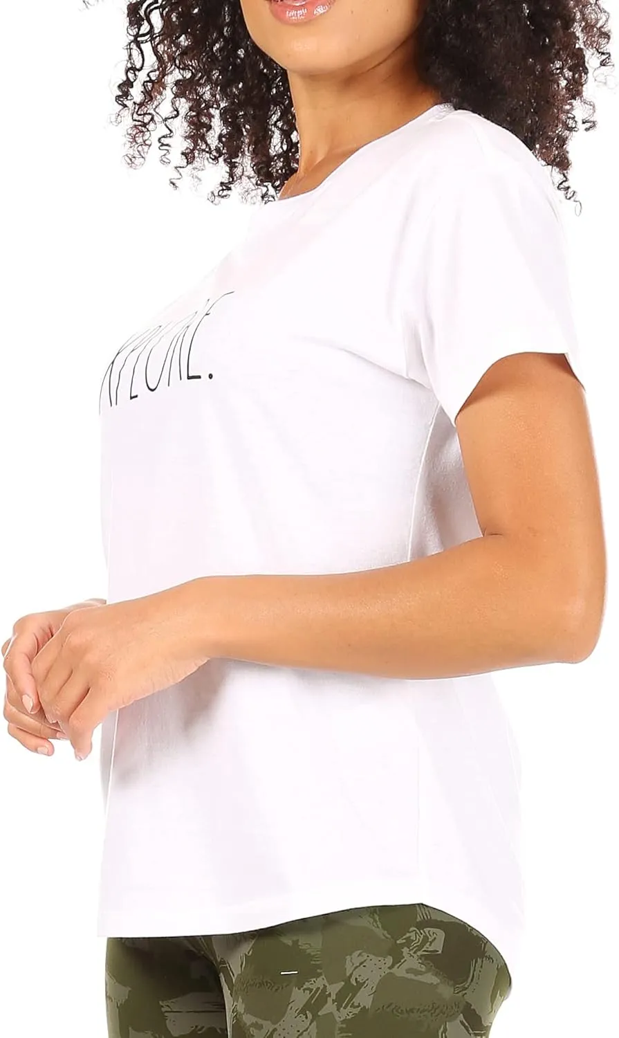 Rae Dunn Graphic Tees for Women, Crewneck Cotton Polyester Short Sleeve T-Shirt, Summer Tops for Women