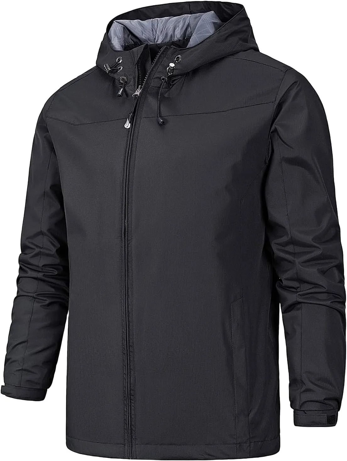 Rain Jacket for Men Lightweight Softshell Jackets Waterproof Hooded Water Resistant Winter Hiking Windbreaker Raincoat