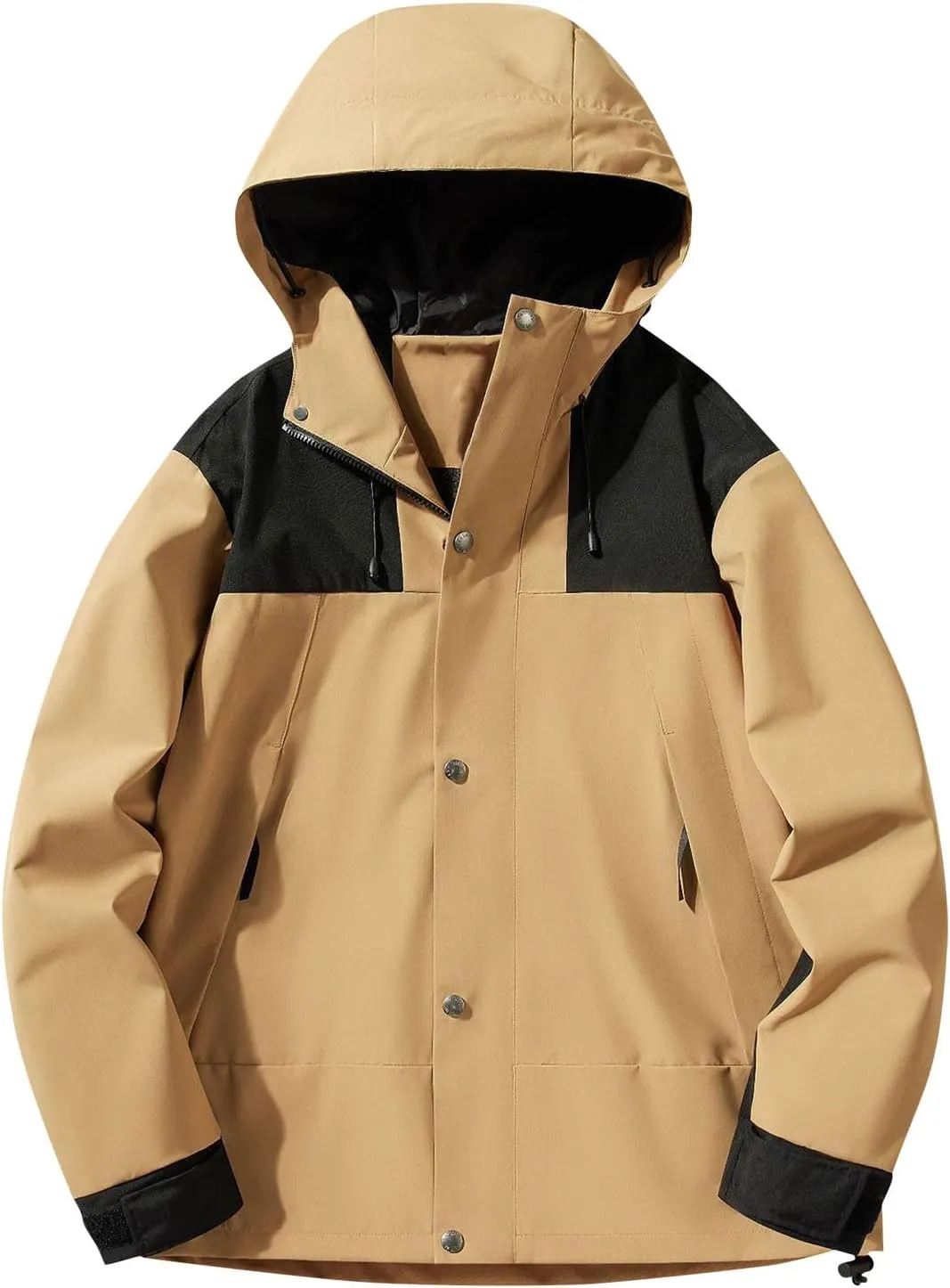 Rain Jacket For Men Long Sleeve Outdoor Waterproof Coats Lightweight Windbreaker Casual Travel Raincoat With Pockets