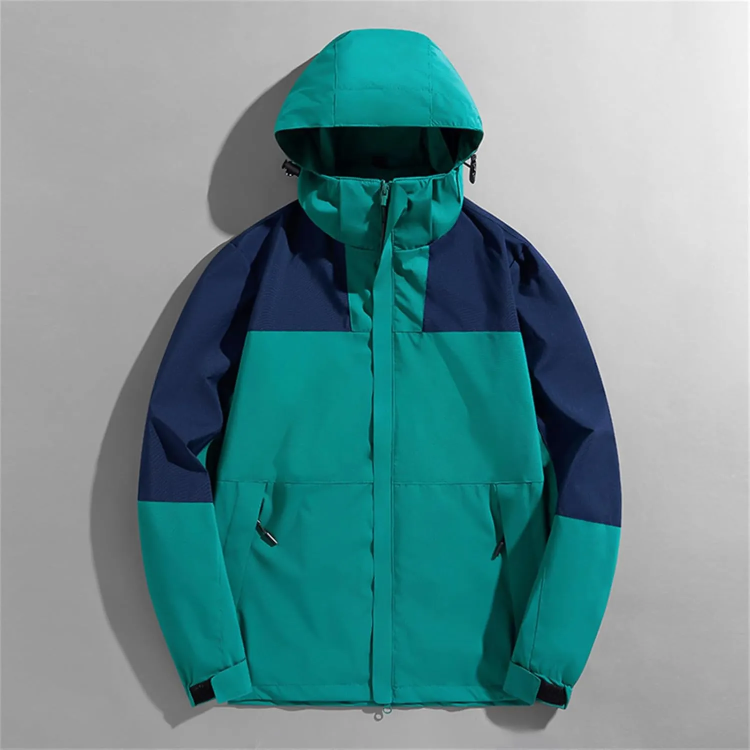 Rain Jacket Mens Waterproof with Hood Lightweight Hiking Travel Jackets Casual Outdoor Windbreaker Fall Spring Coat