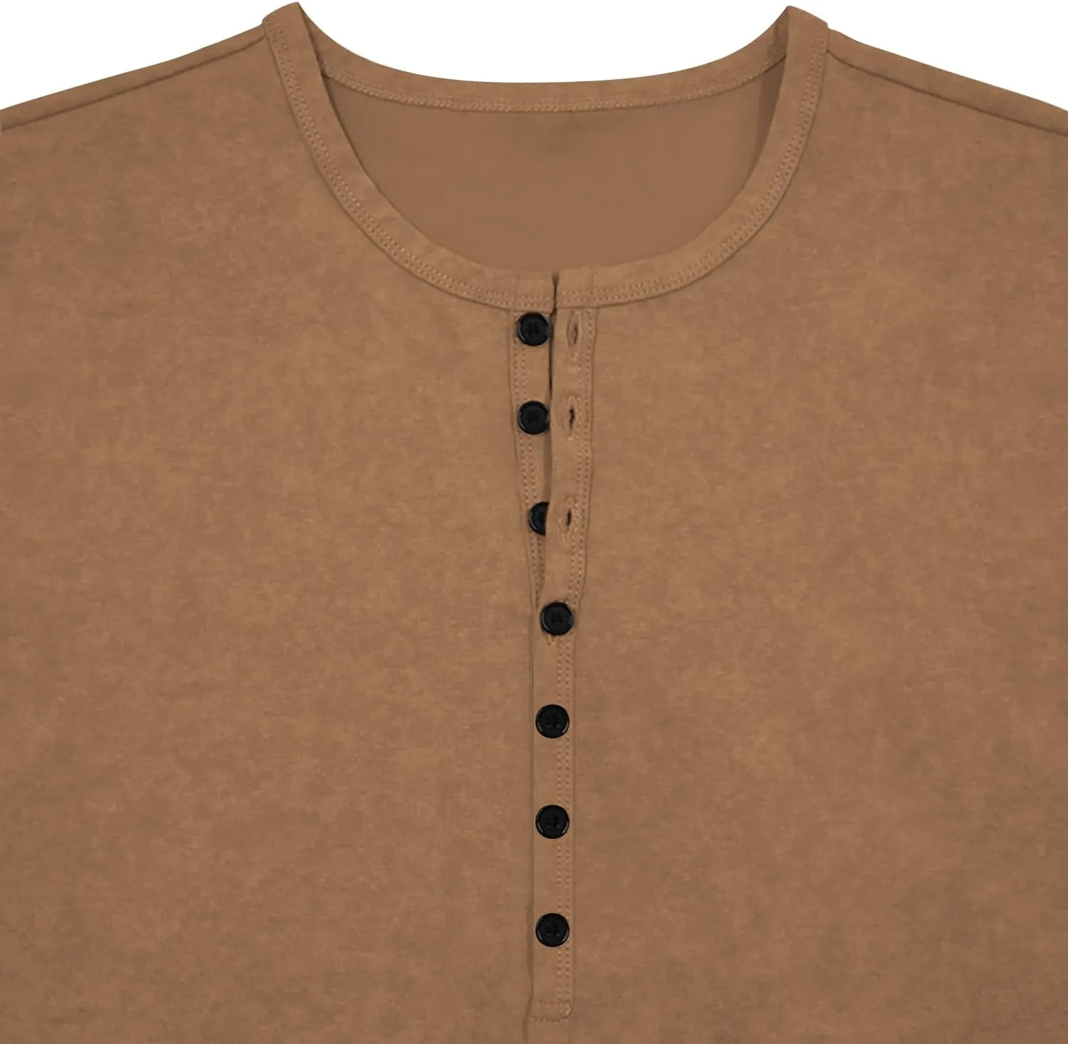 Retro Henley Shirts for Men Short Sleeve Distressed Casual Button Slim Fit Tee Shirts