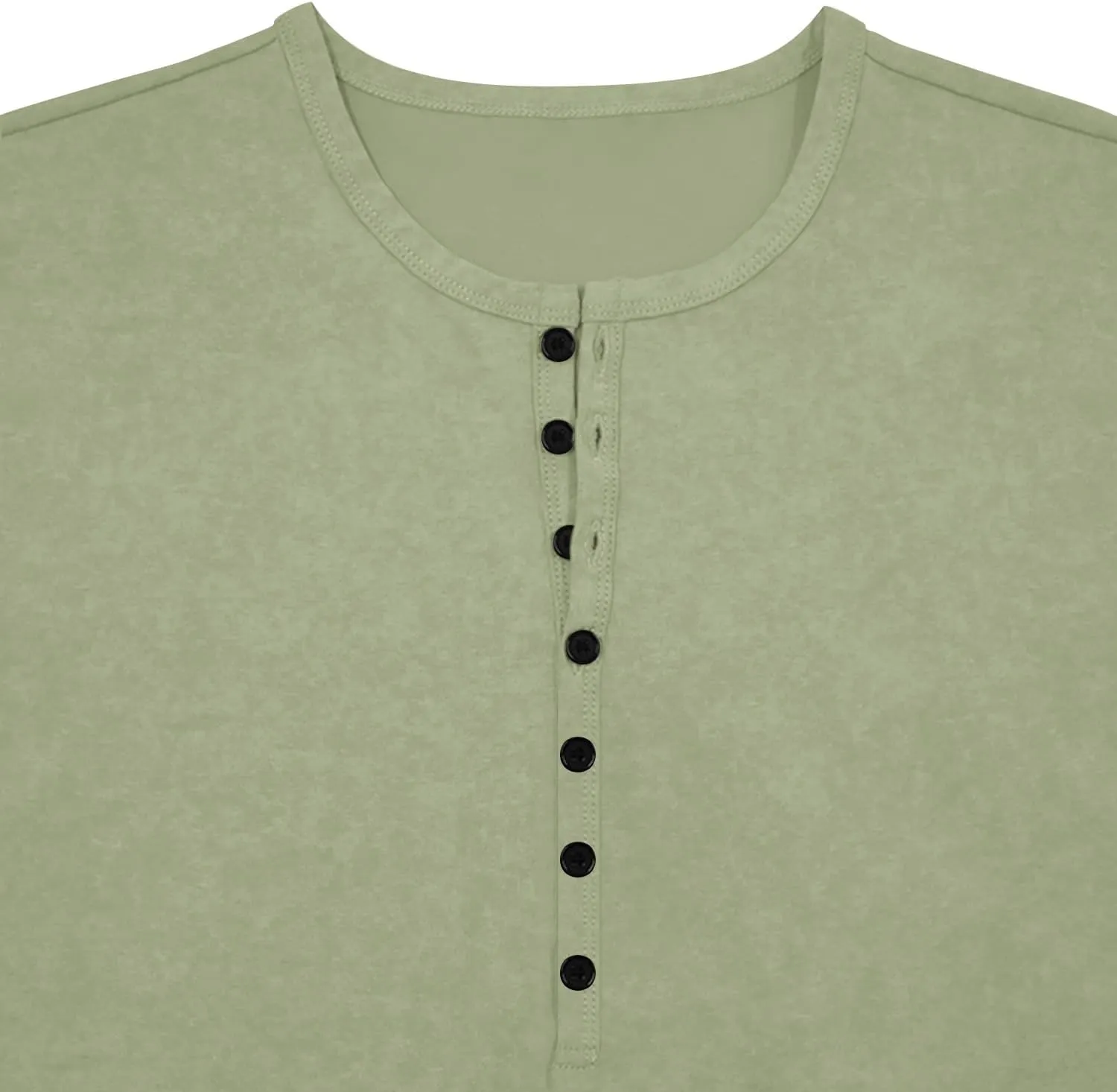 Retro Henley Shirts for Men Short Sleeve Distressed Casual Button Slim Fit Tee Shirts