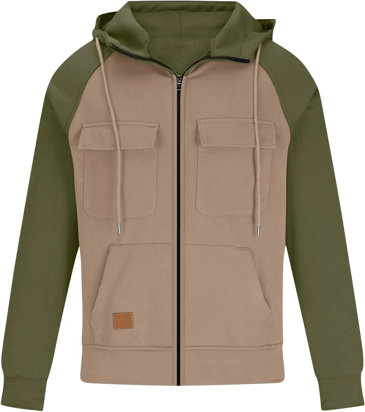 RTRDE Men's Casual Hoodies with Pockets Full Zip Long Sleeve Sweatshirt Sports Hooded Jacket Fall, S-3XL