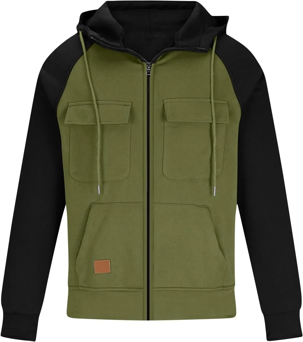 RTRDE Men's Casual Hoodies with Pockets Full Zip Long Sleeve Sweatshirt Sports Hooded Jacket Fall, S-3XL