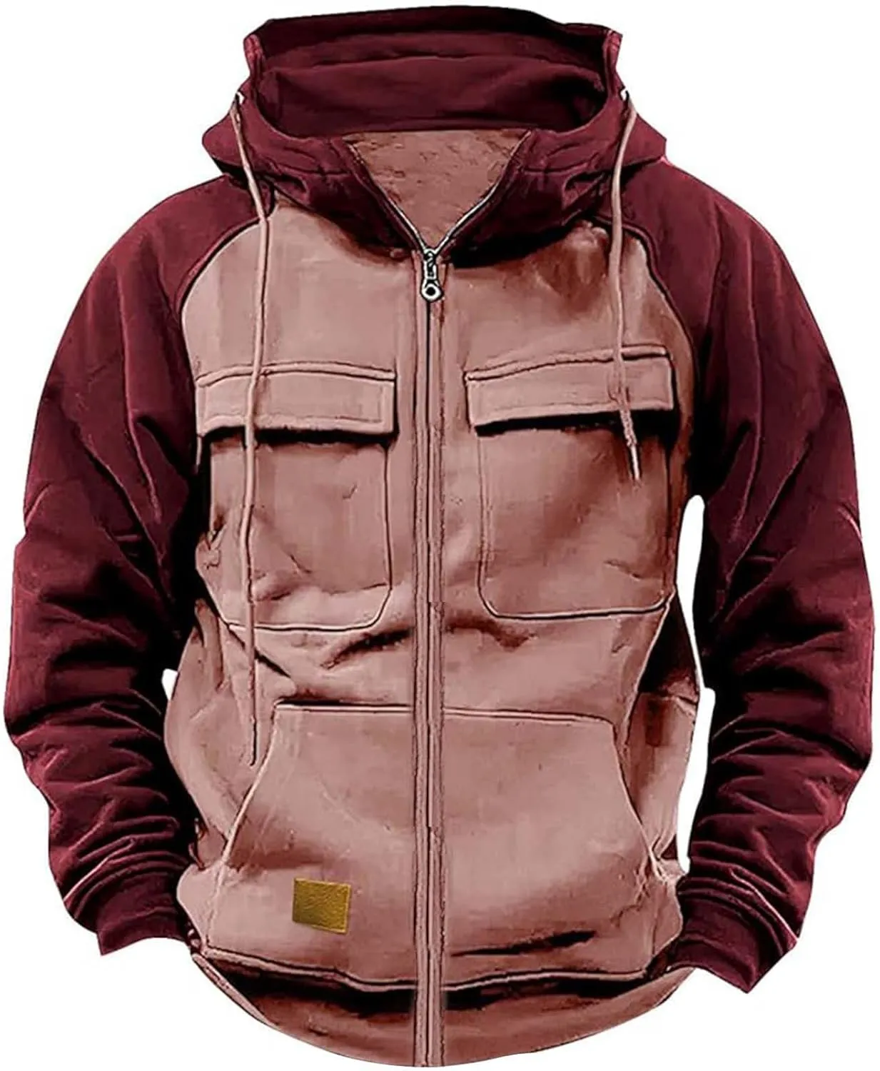 RTRDE Men's Casual Hoodies with Pockets Full Zip Long Sleeve Sweatshirt Sports Hooded Jacket Fall, S-3XL