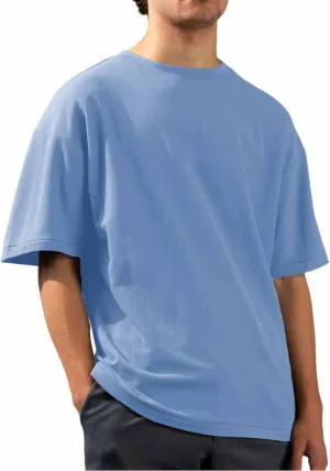 RTRDE Men's Casual Tees Fashion Short Sleeve Loose Tshirts Casual Workout Solid Color Tees Shirts for Men, S-5XL