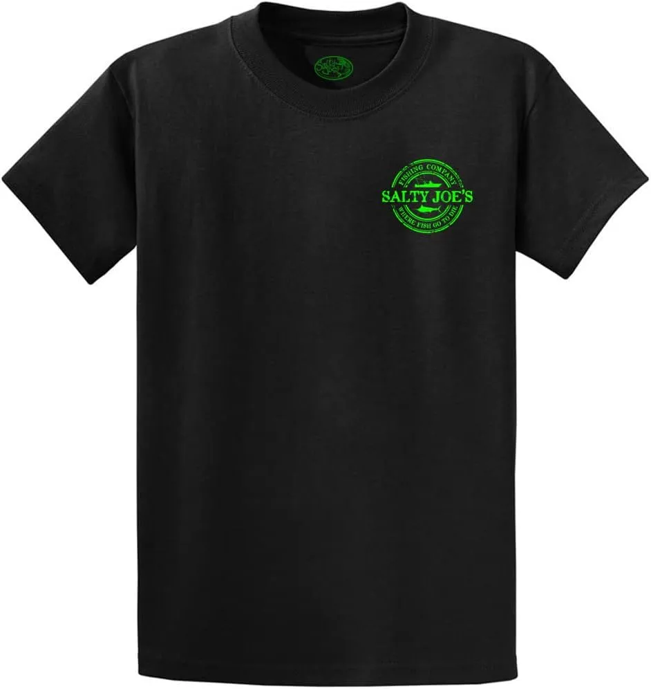 SALTY JOES Men's Fishing Co. Logo Heavy Cotton Tees