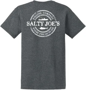 SALTY JOES Men's Fishing Co. Logo Heavy Cotton Tees