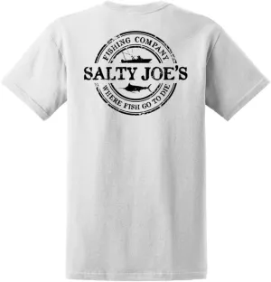 SALTY JOES Men's Fishing Co. Logo Heavy Cotton Tees