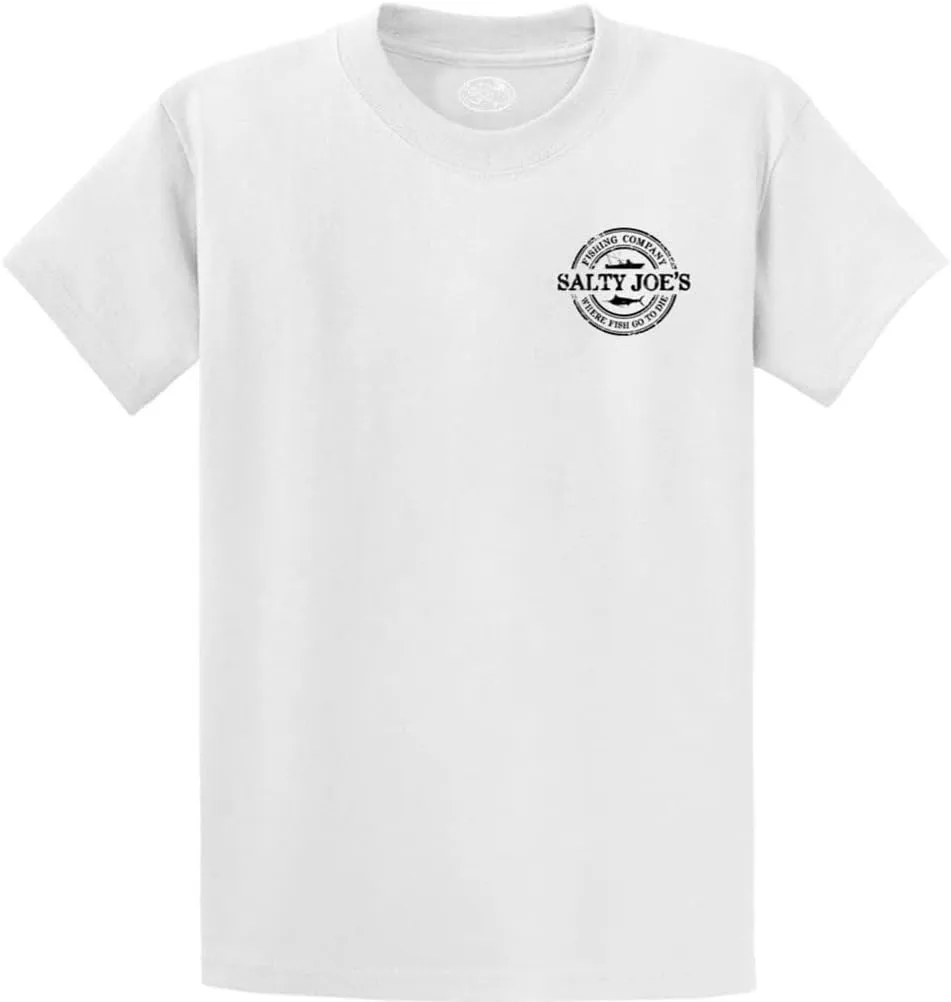 SALTY JOES Men's Fishing Co. Logo Heavy Cotton Tees