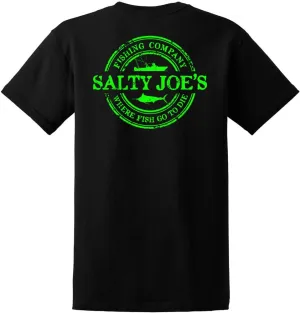 SALTY JOES Men's Fishing Co. Logo Heavy Cotton Tees